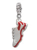 Red Running Shoe Rope Charm Bead Dangle
