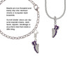 Purple Running Shoe Rope Charm Bead Dangle