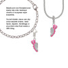 Hot Pink Running Shoe Rope Charm Bead Dangle