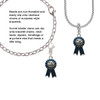 Best in Show Blue Ribbon Rope Charm Bead Dangle