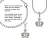 Crown with AB Crystal Rope Charm Bead Dangle