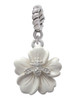 Bee on White Flower Rope Charm Bead Dangle