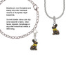 3-D Chocolate Bunny Rope Charm Bead Dangle