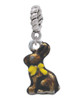 3-D Chocolate Bunny Rope Charm Bead Dangle