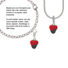 3-D Chocolate Dipped Strawberry Rope Charm Bead Dangle