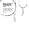 White Sabre Tooth Rope Charm Bead Dangle
