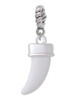 White Sabre Tooth Rope Charm Bead Dangle