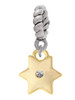 Gold Tone Hexagram Star Rope Charm Bead Dangle