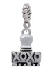XOXO Stamp Rope Charm Bead Dangle