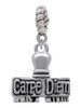 3-D ''Carpe Diem'' Stamp Rope Charm Bead Dangle
