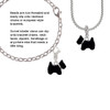 Black Scottie Dog Rope Charm Bead Dangle