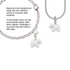 White Westie Dog Rope Charm Bead Dangle