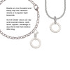 Hammered Karma Ring Rope Charm Bead Dangle