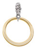 Large Gold Tone Karma Ring Rope Charm Bead Dangle