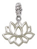 Lotus Outline Rope Charm Bead Dangle