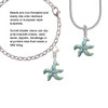 Hot Blue Starfish - Rope Charm Bead Dangle