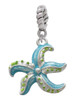 Hot Blue Starfish - Rope Charm Bead Dangle