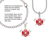 Red Fire Department Shield with Axes Rope Charm Bead Dangle