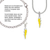 Yellow Lightning Bolt Rope Charm Bead Dangle