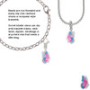 Translucent Hot Pink & Blue Flying Butterfly Rope Charm Bead Dangle