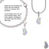 Translucent Purple & Lime Green Flying Butterfly Rope Charm Bead Dangle