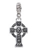 Large Celtic Cross Rope Charm Bead Dangle