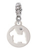 Scottie Dog Silhouette Rope Charm Bead Dangle