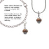 Small Chocolate Cupcake with Crystal Sprinkles Rope Charm Bead Dangle