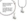 Small ''Sister'' Heart with Clear Crystal Rope Charm Bead Dangle