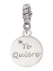 Te Quiero Disc Rope Charm Bead Dangle