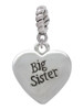 Big Sister Heart Rope Charm Bead Dangle