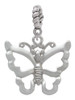 Large Open Butterfly Rope Charm Bead Dangle