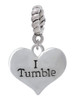 I Tumble Heart Rope Charm Bead Dangle