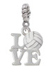 Love with Volleyball Rope Charm Bead Dangle