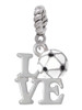 Love with Soccer Ball Rope Charm Bead Dangle