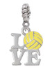 Love with Water Polo Ball Rope Charm Bead Dangle