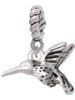 Small 3-D Hummingbird Rope Charm Bead Dangle