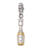 Two Tone Champagne Bottle Rope Charm Bead Dangle
