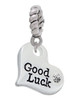 Small Good Luck Heart Rope Charm Bead Dangle