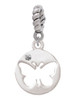 Butterfly Silhouette Rope Charm Bead Dangle
