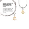 Gold Tone Anchor with Heart Rope Charm Bead Dangle