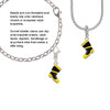 Black and Yellow Firefighter Boot Rope Charm Bead Dangle