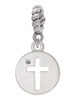 Cross Silhouette Rope Charm Bead Dangle