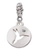 Hummingbird Disc Rope Charm Bead Dangle