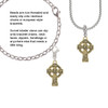 Large Gold Tone Celtic Cross Rope Charm Bead Dangle
