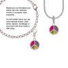Bright Multicolored Peace Sign Rope Charm Bead Dangle