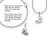 Naughty or Nice Heart with Crystals Rope Charm Bead Dangle