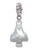 3-D Mushroom with Clear Crystals Rope Charm Bead Dangle
