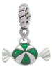 Green Peppermint Candy Rope Charm Bead Dangle