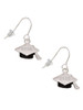 3 Merry Monkeys Silvertone 3-D Graduation Hat with Year - French Earrings
